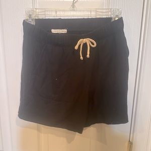 Black flowy soft shorts